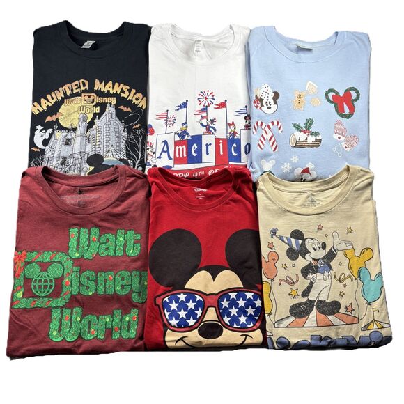 HUGE Lot Disney Vacation T-Shirts Holiday Halloween Christmas Unisex XL I197 - Picture 1 of 8